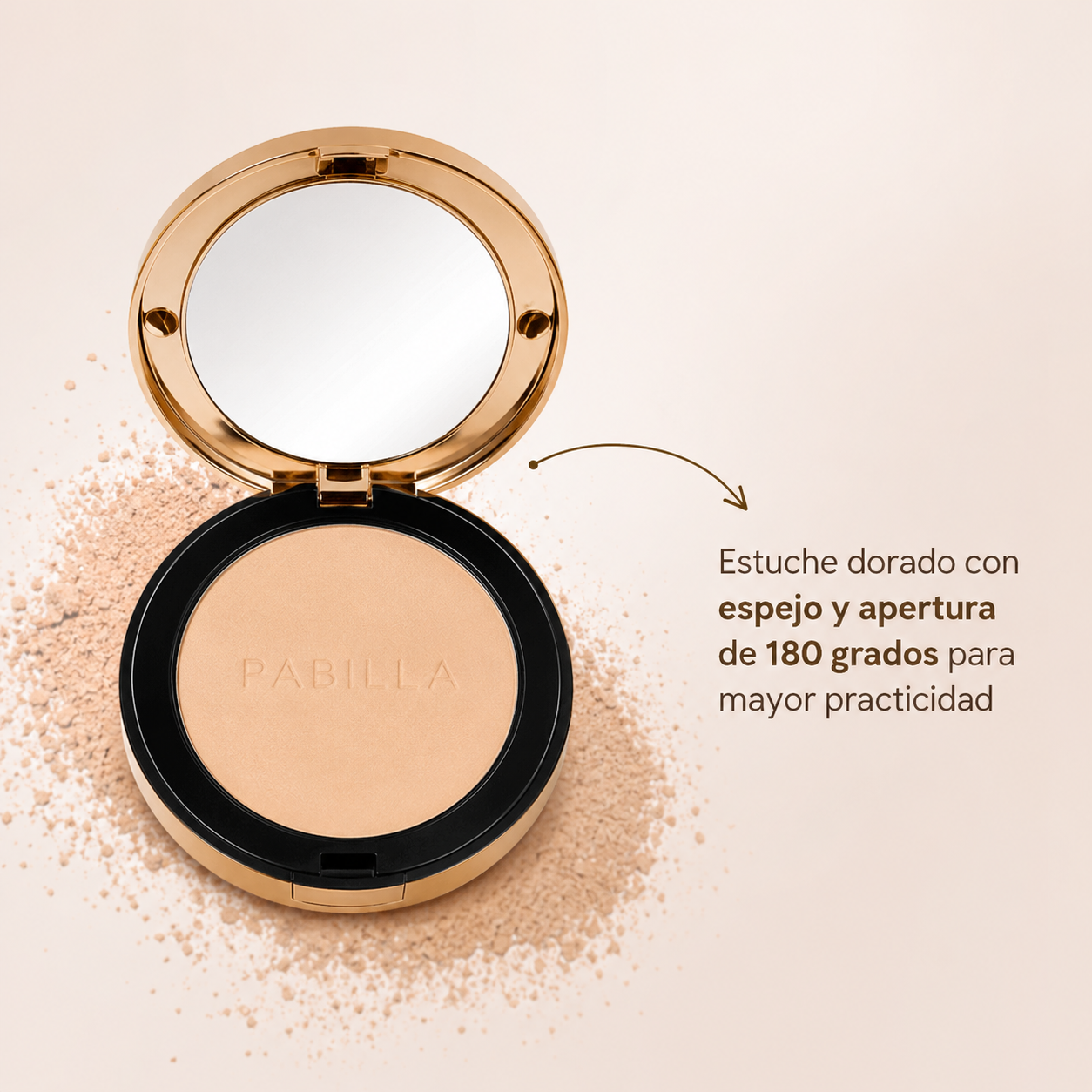Pabilla Luxury Compact Powder mirror detail
