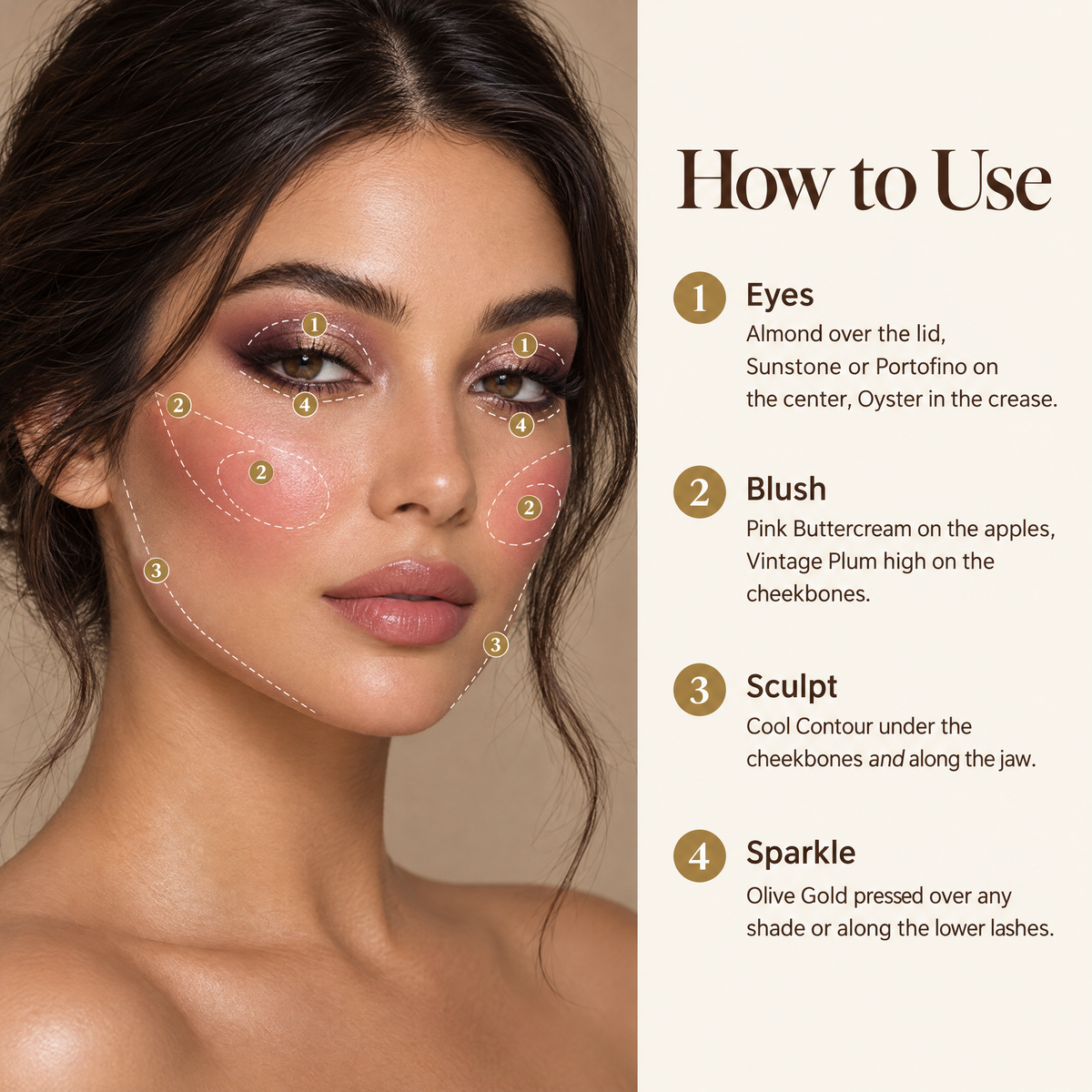 How to use the Riviera Rose palette: eyes, blush, sculpt and sparkle