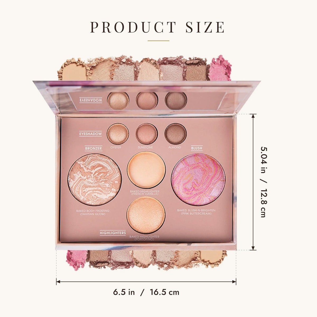 Baked Full Face Basics size: 6.5 x 5.04 inches (16.5 x 12.8 cm)