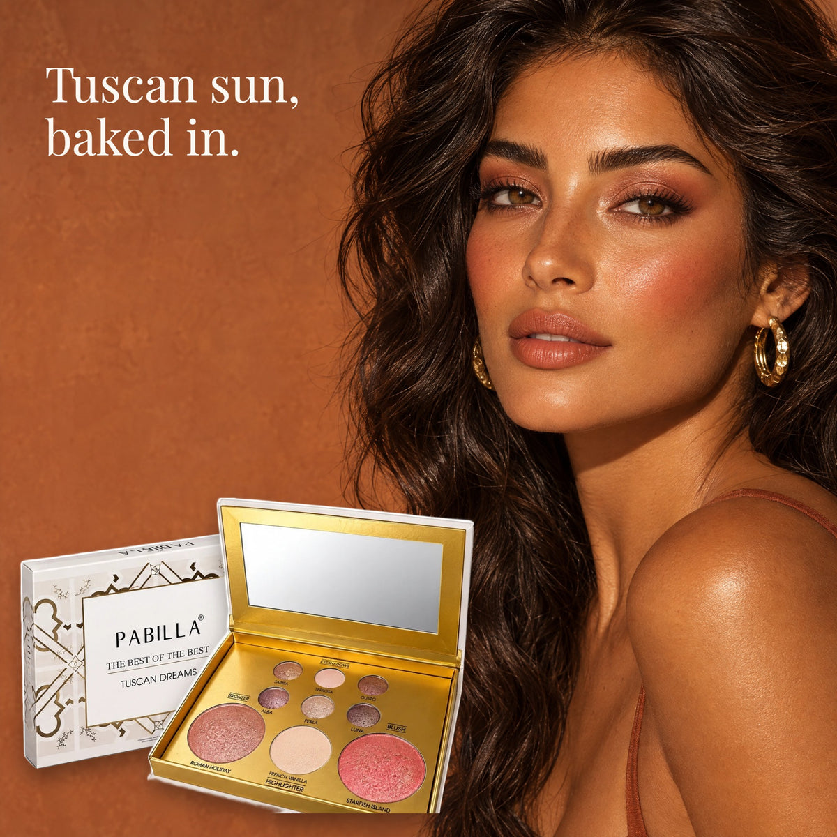 The sun-kissed Tuscan Dreams look